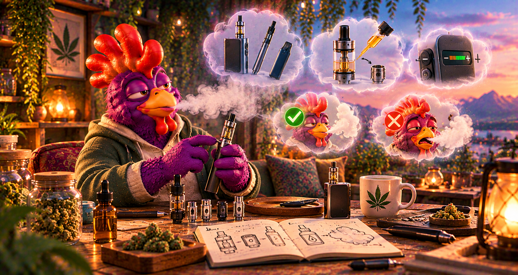So dampft man CBD: Ausrüstung, Einstellungen, Fehler, die man vermeiden sollte